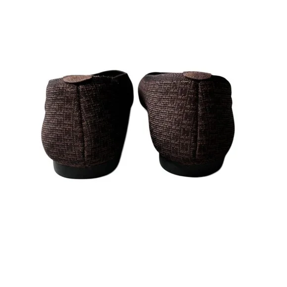 Like new VIVAIA Margot Brown Square Toe V-Cut Knit Flats EU 38.5 / US 7.5 - Picture 7 of 12